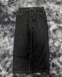 SHOPMOCHO American Street Trend Letter Embroidered Loose Jeans Men Harajuku Y2K New Hip Hop Oversized Wide-leg Pants Unisex Mopping Jeans