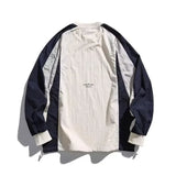 Shopmocho Retro Long-sleeved Sweater Men and Women in The Spring Couples Loose Casual Round Neck Pullover College Style Versatile Leisure