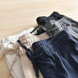 Shopmocho Men's Cotton Linen Casual Pants Baggy Streetwear Men Joggers Sports Trousers Solid Color Long Straight Trendy Pants for Men