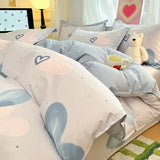 SHOPMOCHO 100% Cotton Printed Duvet Cover Single Piece Fresh Style Bedding Cover Soft Breathable Quilt Cover for Bedroom