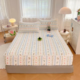 SHOPMOCHO 1pc Thicken Anti-mite Fitted Sheet With Elastic Band Non Slip Adjustable Mattress Cover For Double/Queen/King Bed 침대커버 Bed Cover