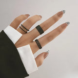 Shopmocho The Tide Cool Ring Set Female Korean Ring Ring Net Red Jewelry Not Fade Color Ring Cold Wind Hip Hop Index Finger Ring