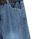 SHOPMOCHO Capris Jeans Loose Women's Shorts Baggy Summer Clothes Korean Dongdaemun 2025 Woman Clothing Blue Big Size Hanbok Pants Short