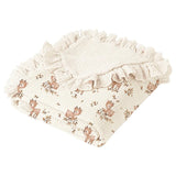 SHOPMOCHO Ruffle Baby Blanket Cotton Swaddle Newborn Wrap Flower Muslin Receive Blankets Stroller Cover