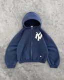 SHOPMOCHO Y2K Harajuku Fashion Letter Pattern Printed Hooded Sweatshirt Hip Hood Casual Loose Men and Women Oversized Zipper Sweatshirt