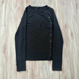 SHOPMOCHO New Y2K Solid Color Button Men Round Neck T-shirt Casual Edition Retro Trend Fashion Men and Women Top