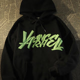 SHOPMOCHO Spring and autumn women big dchiphop street funny head hooded sweater men and women ins hip-hop loose hooded jacket tide