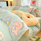 SHOPMOCHO 100% Cotton Printed Duvet Cover Single Piece Fresh Style Bedding Cover Soft Breathable Quilt Cover for Bedroom