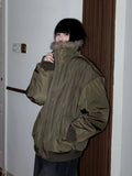 Shopmocho Winter New Elegant Fur Colloar Loose Coat Women Y2k Warm Hoodies Thicken Fashion Parkas Casual Outerwear Cotton Padded Jackets