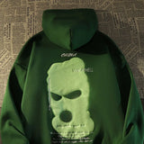 SHOPMOCHO Spring and autumn women big dchiphop street funny head hooded sweater men and women ins hip-hop loose hooded jacket tide