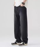 SHOPMOCHO Male Trousers New 2026 Hot Selling Korean Men's Casual Long Denim Classic Men's Straight Leg High Street Denim Wide Leg Pants