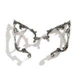Shopmocho Cute Alloy Elf Ear Clip Korean Style Ear Cuff Rose Flower Hollow Ear Clips Ear Hook Jewelry Accessories Halloween