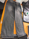 SHOPMOCHO Deeptown Blue Vintage Y2k Women Jeans Wash Harajuku Low Waist Japanese 2000s Style Denim Pants Baggy American Streetwear Autumn