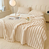 Shopmocho Flannel blanket, imitation rabbit fur blanket, soft and warm sofa blanket, For napping, office, outdoor camping, for all seasons