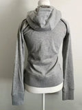 SHOPMOCHO Y2k Grey Retro Wool Double Zipper Design Vintage Hooded Sweatshirt Cardigan Women Spring And Autumn Waist Closure Sweatshirt