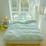 SHOPMOCHO Ins Bedding Set with Pillowcase bed sheet Single Full Size Bed Linen Duvet Cover Set Queen/King Double Comforter Cover