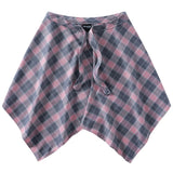 Shopmocho Fashion Tassel Hip Hop Irregular Men and Women Fake Shirt Hem Spring Autumn False Shirt Skirt Half-body Plaid Skirts Womens Saia