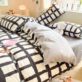 SHOPMOCHO 1Pcs 100% Cotton Printed Duvet Cover Cartoon Pattern Skin Friendly Breathable Comforter Cover Bedclothes for Children Students