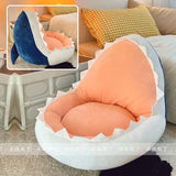 SHOPMOCHO Shark Shaped Lazy Cushion on The Ground,Tatami Futon Bedroom Balcony Bay Window Floor Soft Cushion,Children's Reading Area Chair