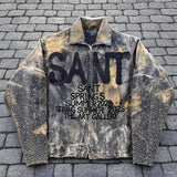 SHOPMOCHO Vintage Classic Camo Jacket Y2K Coats for Mens and Womens Harajuku Hip Hop Letter Embroidery Oversized Jacket Casual Streetwear