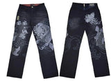 SHOPMOCHO Japanese Retro Selvedge Jeans Man Y2K High-end Brand Natural Indigo Dip Dyeing Harajuku Mopping Pants