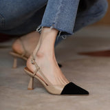 Shopmocho High Heels Summer 2025 New Arrival Fashion Buckle Pointed Heel Sandals Women Comfort Simplicity Stilettos Sandalias De Mujer