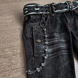 Shopmocho New High Waist Harajuku Loose Embroidered Women Jeans with Rock Punk Style Y2K Micro La Retro Wide Leg Pants