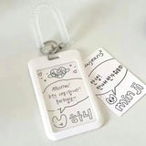 Shopmocho ABS Slide Kpop Photo Card Holder Anti-lost Keychain 3 Inch INS White Idol Protective Case Bag Bus Cards Sleeves Supplies