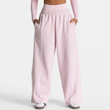 Shopmocho Loose Yoga Trousers Fashion Casual Straight Wide Leg Sports Pants Gym Sweatpants Elastic High Waist Fitness Running Yoga Pants