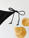 Shopmocho 2Pc/Set 2025 Fashion Sexy Swimsuit Women Bikinis Set Triangle Swimwear String Beachwear Thong One Piece Suits Brazilian Biquini
