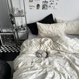 Shopmocho Floral Style Duvet Cover Pure Cotton Bed Cover Girls Soft Comforter Covers Set with Pillowcase이불커버 King Size Quilt Cover Set