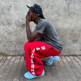 Shopmocho Harajuku Street Hip Hop Y2K Retro Sweatpants Camo Pattern Print Streetwear Men Unisex Casual Red Loose Pants Men Clothing