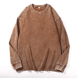 SHOPMOCHO Plus Size Washed Pure Cotton Long Sleeve T-Shirt European Style Oversized round Neck Big Size for Men And Women Casual Loose ...