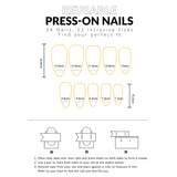 Shopmocho 24pcs Glossy Black Fake Nails For Spicy Girls Shimmery Rhinestone French Style Cross Press On Nail Mid-length Coffin Cool Nails