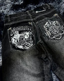 SHOPMOCHO Y2K American Southpole Hip-hop Oversized Jeans Mens Retro Skateboard Boy Wide-leg Pants Gothic Graffiti Couple Wide Pants