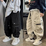 Shopmocho Boys Casual Cargo Pants Spring Autumn Big Kids Sport Long Pants Teenage Streetwear Baggy Trousers Children Fashion Joggers Pants