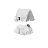 SHOPMOCHO 2000s American Hot Girl White Fashion Flower Bud Skirt Women Summer Sexy Pure Japanese Punk Low Waist Causal Streamer Mini skirt
