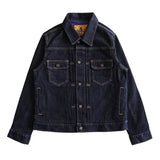 SHOPMOCHOSAUCE ZHAN  Men Jacket Selvedge Denim Jacket Men Vintage Purple and Blue Double Sided Dye Regular Fit 12.5 Oz
