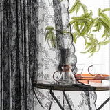 SHOPMOCHO French Lace Tulle Curtain White Tulle Lace Curtains Blind Living Room Bedroom Breathable Screen Curtain Wedding Decor Curtains