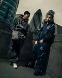 SHOPMOCHO American Y2K Casual Zipper Hoodie Sweatpant Two Piece Set HipHop Oversized Embroidery Sweatshirts Men Women Casual Pants
