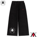 SHOPMOCHO Anime Cloud Print Wide Leg Pants Men Women Streetwear Harajuku Loose Trousers with Wing Pattern Elastic Waist Casual Bottoms