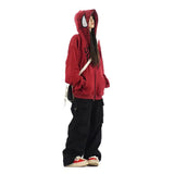 SHOPMOCHO Oversized Y2k Spider Hoodies Men Streetwear Autumn Winter Jackets Plush Embroidery Women Sweatshirt Unisex Kakazzy Hoddies