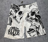 SHOPMOCHO Elite Blue Dragon Print Shorts American Trend Sports Casual Pants Outdoor Street Baggy Fifth Pants