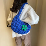 Shopmocho Women's Bag Korean Version Sweet Girly Style Shoulder Bag Fashion Casual Bubble Dumpling Bag Fold Cloud Bags Fashion Exquisite