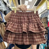 SHOPMOCHO Women's Blue Black Riveted Belt Denim Skirt Y2K Harajuku High Street Fashion 90s Sexy A-line Mini Skirt Summer Clothing 2025 New