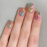 Shopmocho 24pcs Detachable Short Press on Nails Y2k rhinestone False Nails with Glue Ballet Sweet Cool Girls Artificial False Nails Tips