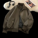 Shopmocho Couple Style Spring and Autumn New Casual Retro Versatile Bomber Jacket