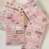 Shopmocho 4pcs/set Korean Ins Cute Musical Note Strawberry Sticker Girls Journal Handbook DIY Scrapbooking Kawaii Decoration Sticker Gift