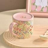 Shopmocho Pink creative hand-painted ceramic coffee cup