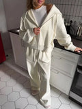 SHOPMOCHO Beautiful Women's Tracksuits with A Zipper and A Hood Trousers Pink Two Piece Set Women Blue Classic Pant Sports Suit for Spring